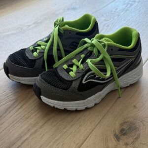 Saucony Kids Sneakers - Black and Lime